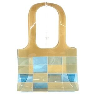 CHANEL CC Coco Mark Logo Patchwork Bag Tote Shoulder Vinyl Men's Women's Beige